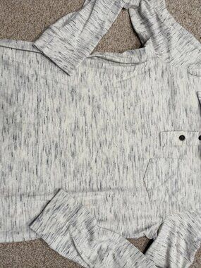 Cat & Jack Heather Gray Long Sleeve Polo L (10/12)